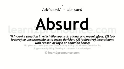 absurdly pronunciation|absurd definition for kids.